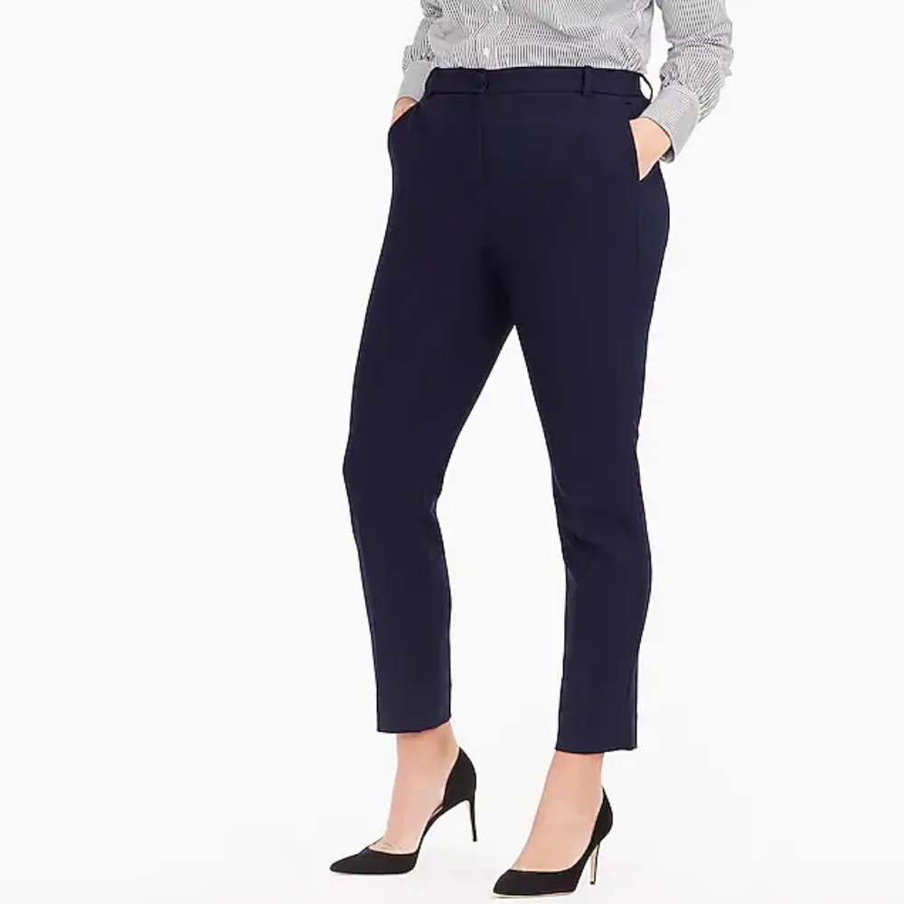 J. Crew High-Rise Cameron Pant Navy 6T